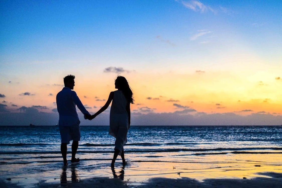 a couple on the beach