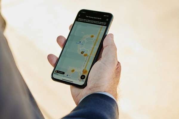 The Parking Spot app on a smart phone screen